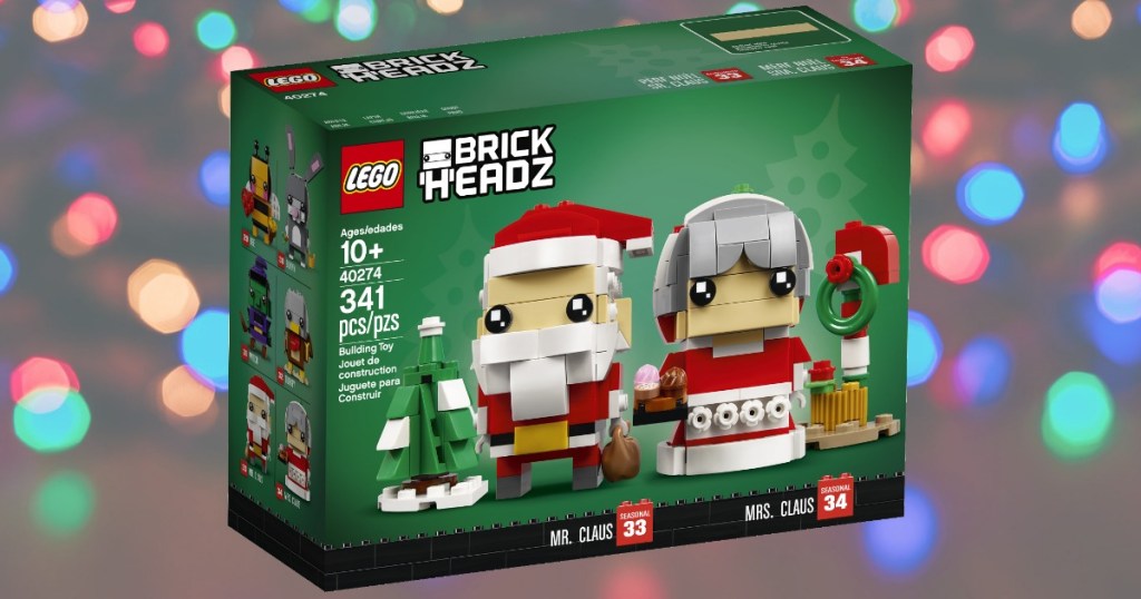 LEGO set featuring a Santa and Mrs. Claus characters