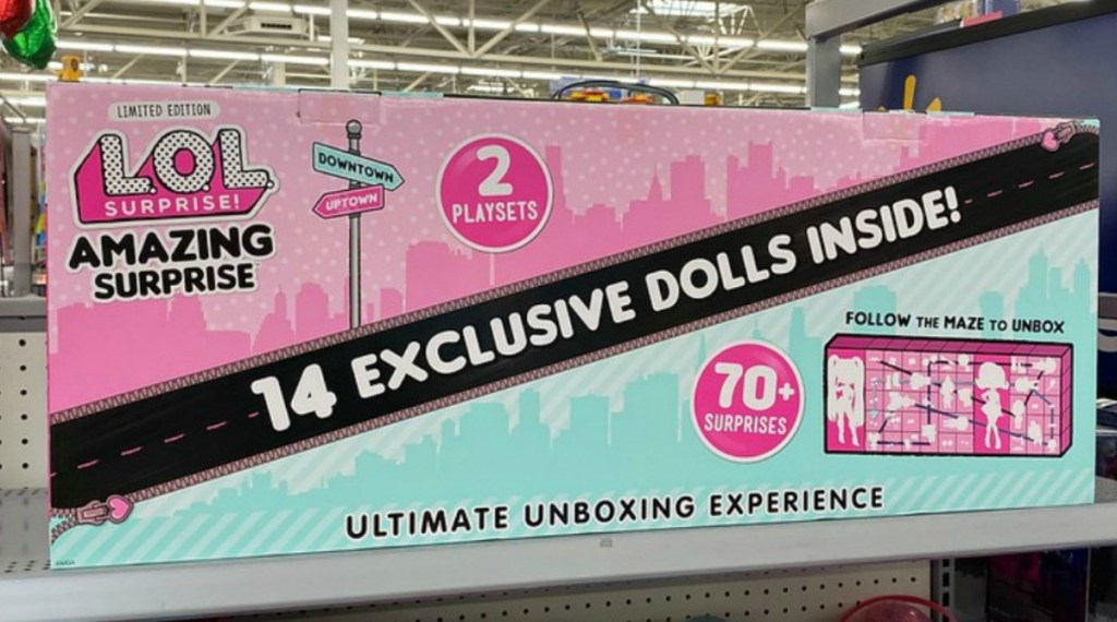 LOL Surprise Large doll set on display in store on shelf
