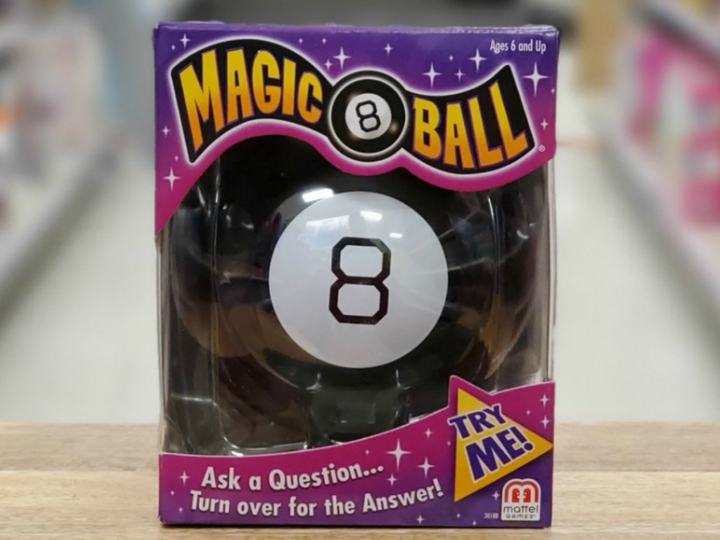 Magic 8 Ball Classic Fortune-Telling Novelty Toy on display at Target