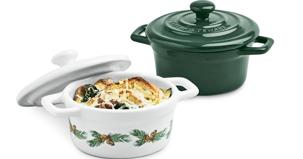 Up To 65 Off Martha Stewart Mini Holiday Dutch Oven Sets At Macy S   Martha Stewart Crocottes 