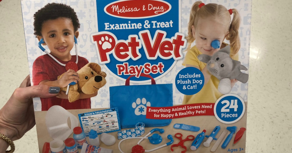 melissa & doug examine & treat pet vet play set