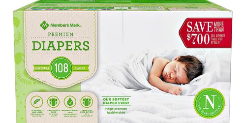 Member’s Mark Premium Diapers Boxes as Low as $6.98 Shipped at Sam’s Club | Just 6¢ Per Diaper