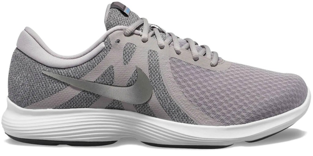 A single gray Men's Nike shoe