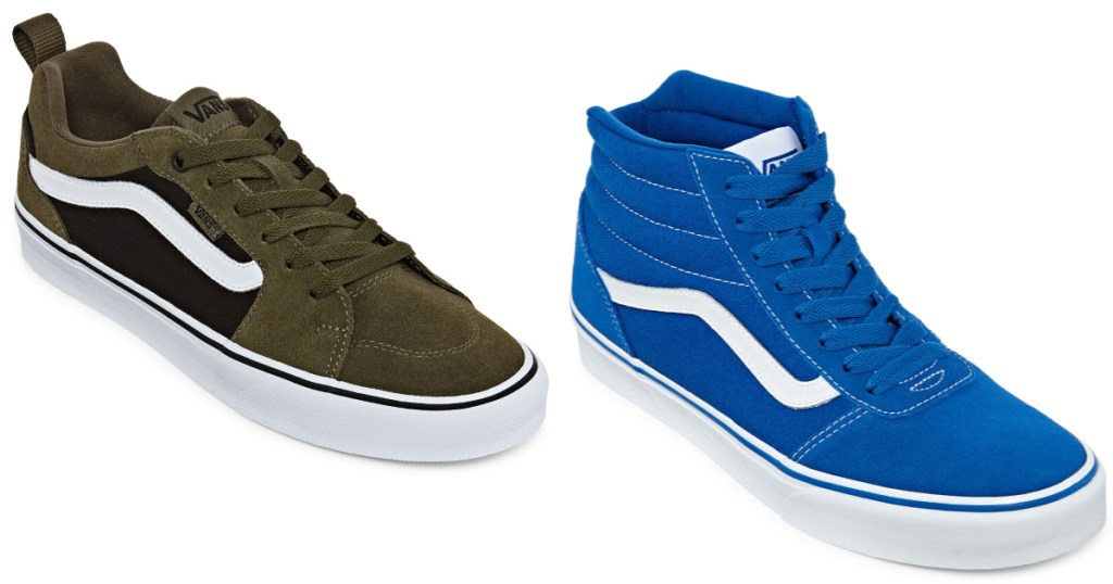two pairs of mens vans shoes