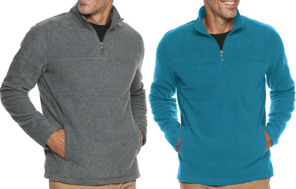 kohls mens zip up sweaters