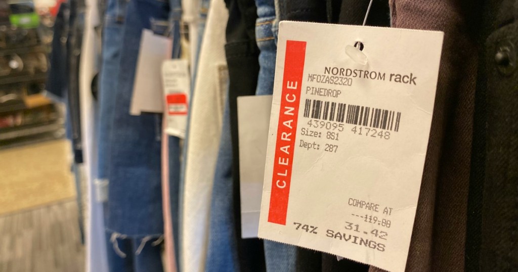 Nordstrom Rack Clearance tag