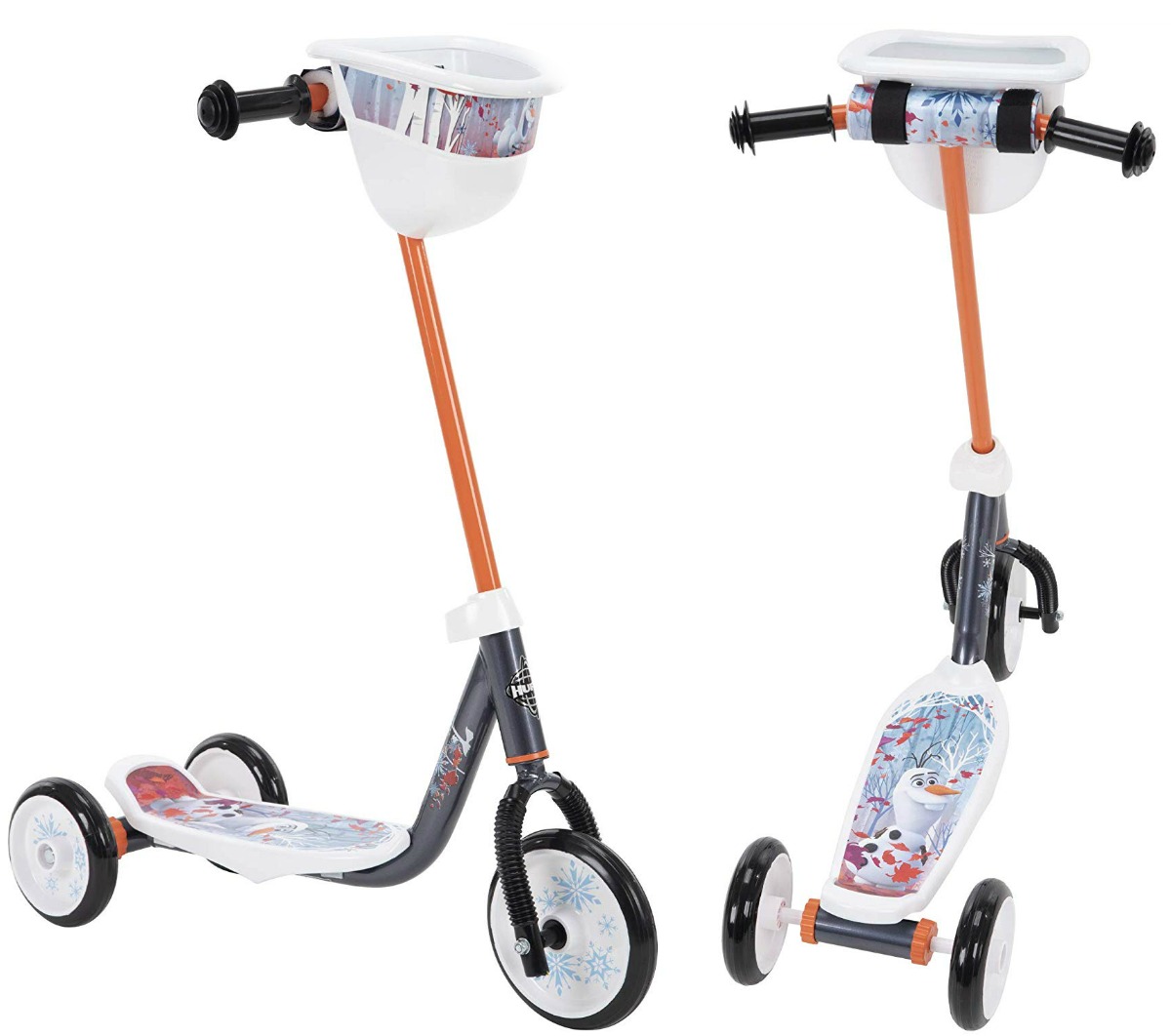 Disney Frozen-themed kids 3-wheel scooter stock image