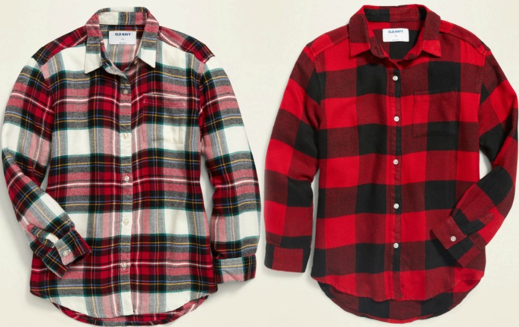 Girls Old Navy Flannel Shirts in two styles