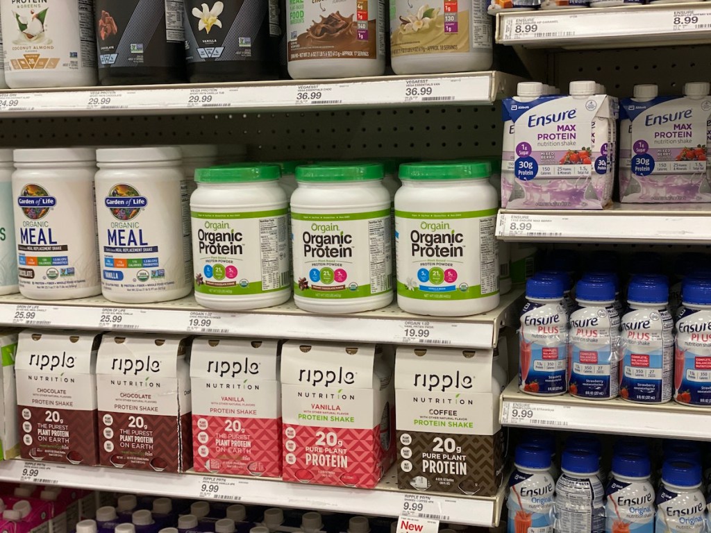Orgain Protein Powder on Target Shelf
