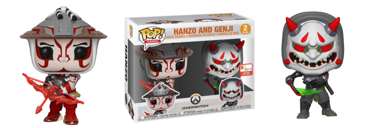 POP! Games Overwatch Hanzo and Genji 2 Pack E3 2019 Limited Edition Only at GameStop