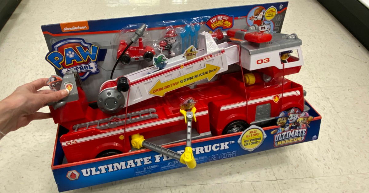 paw patrol ultimate fire truck figures
