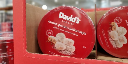 ** David’s Butter Pecan Meltaway Cookies Huge 32oz Tin Only $11.99 at Costco