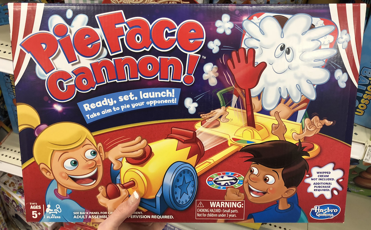 Pie Face Cannon Game Whipped Cream Family Board Game Kids Ages 5 and Up