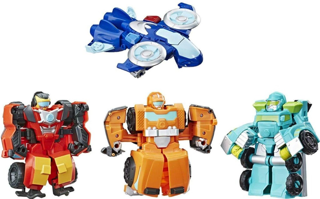 Four Playskool Heroes Transformers Rescue Bots