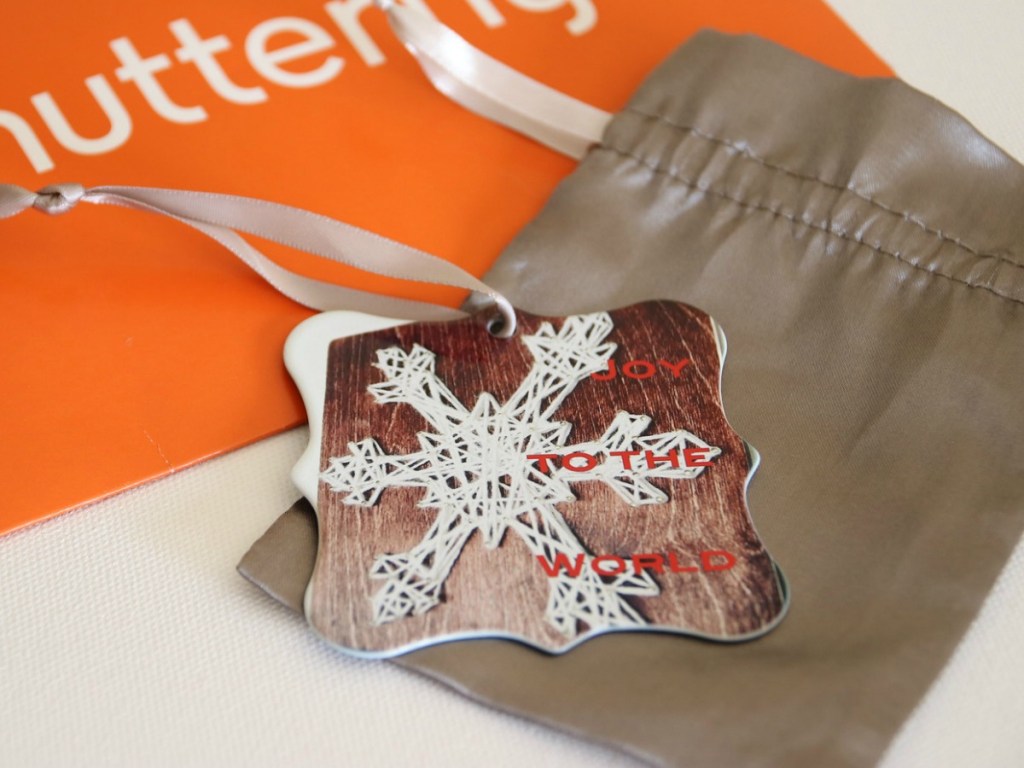 Metal Shutterfly Ornament with bag