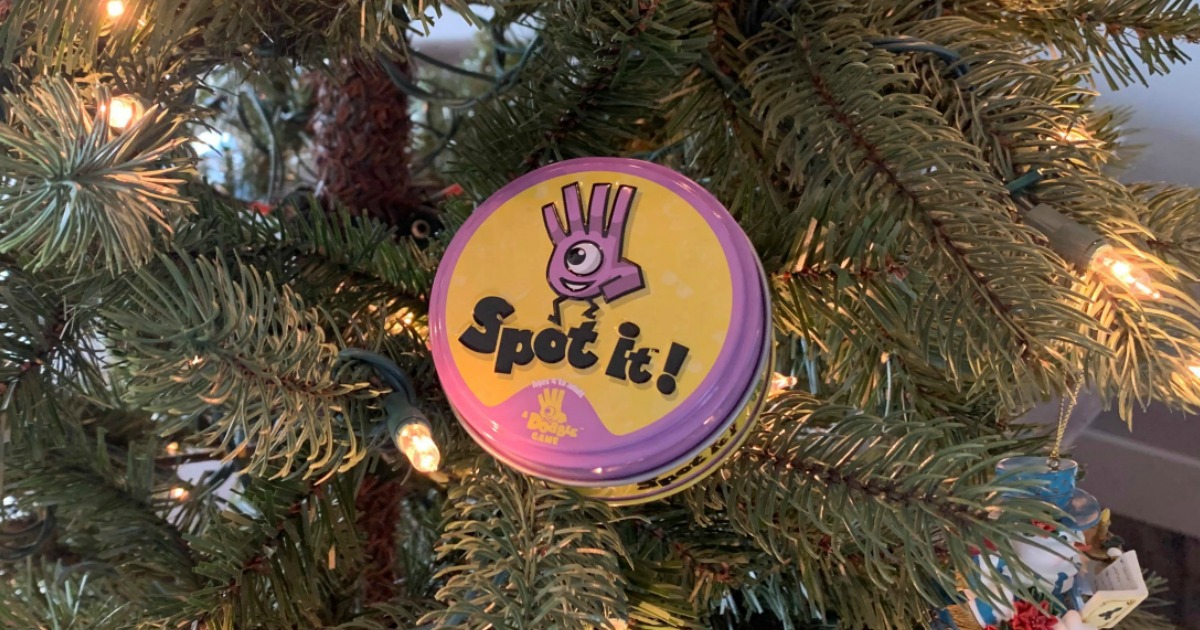 Spot It! Card Game in christmas tree