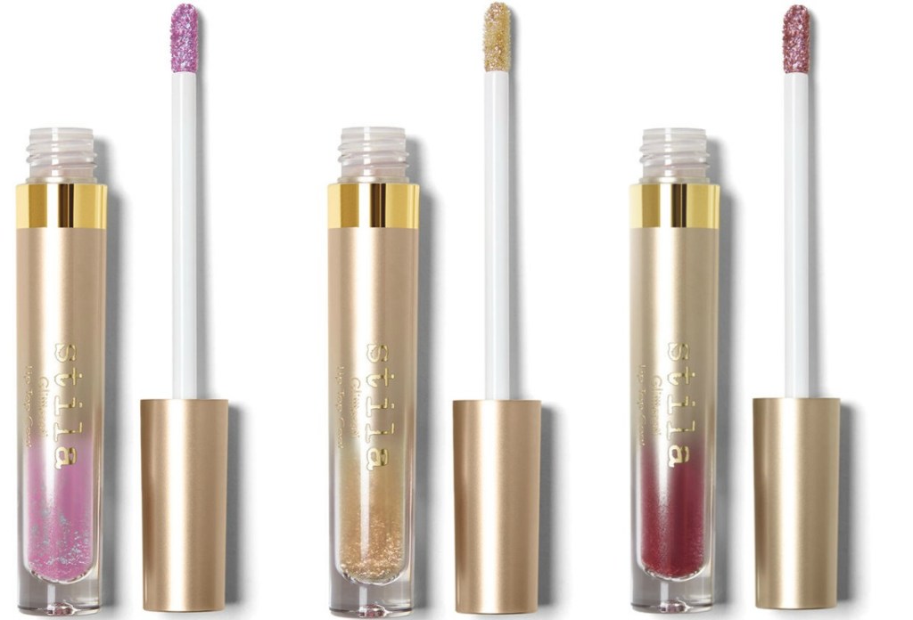 Stila Glitter Top Coat Lipstick in three colors