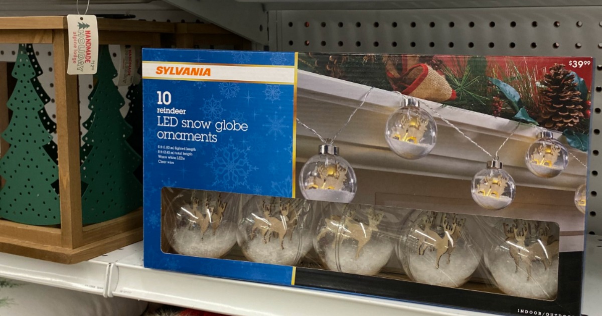 Sylvania Snow Globe Ornament Lights