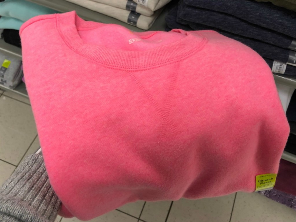 Tek Gear Women's Pink Sweatshirt in hand in-store