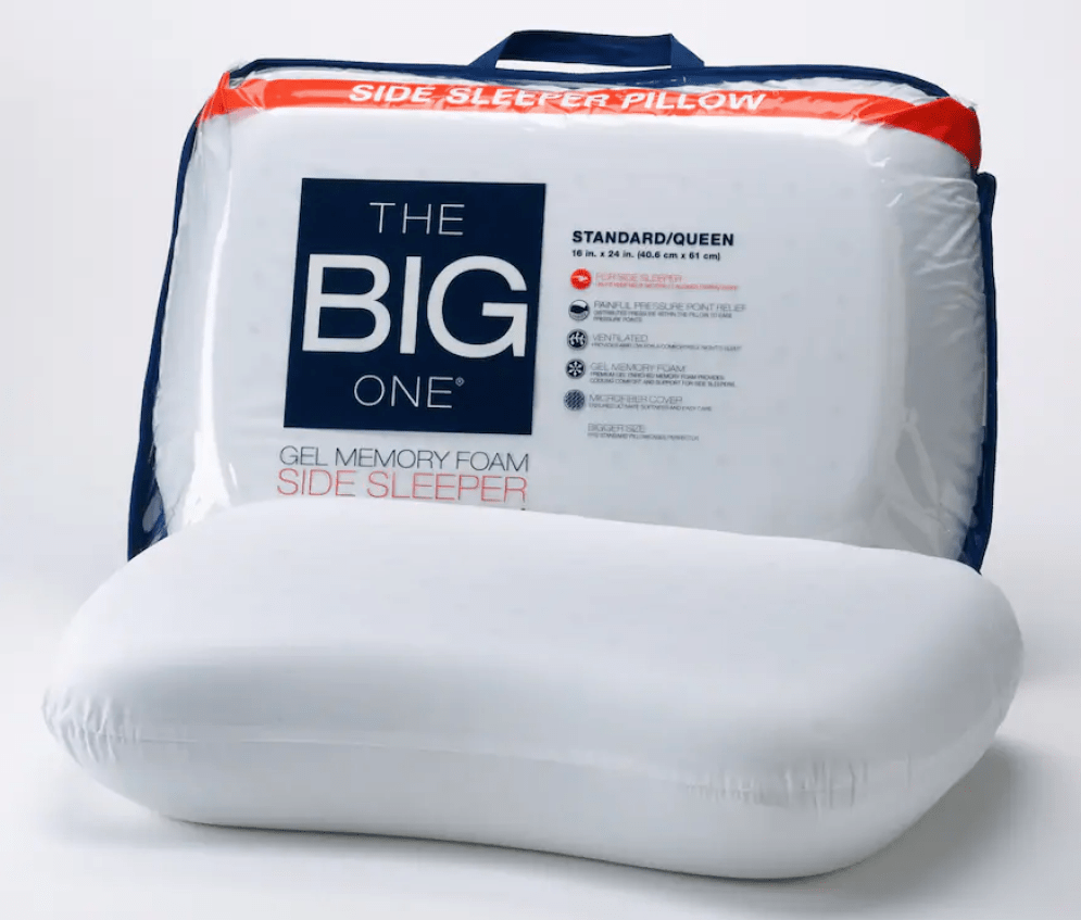 The Big One Gel Memory Foam Side Sleeper Pillow Only $11 ...