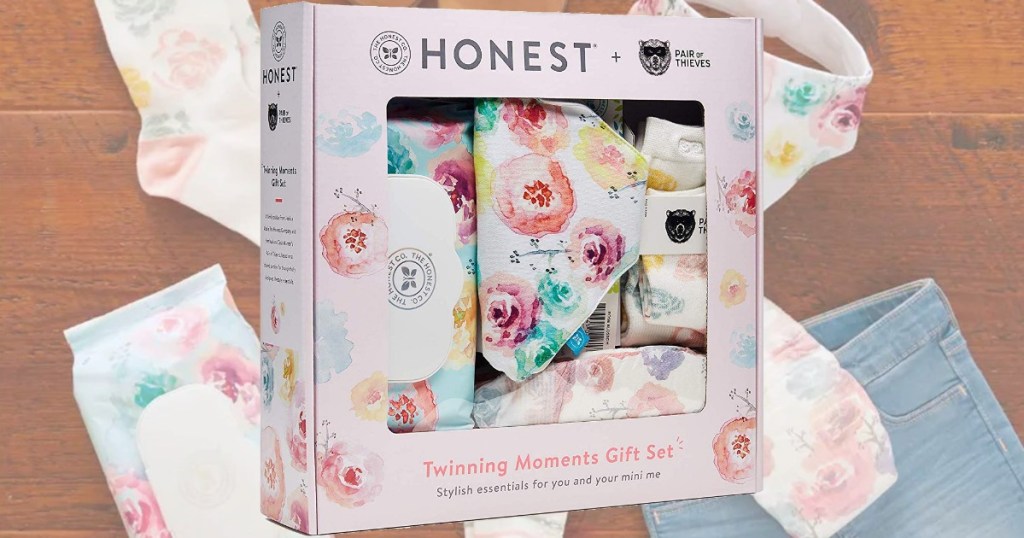 The Honest Company Twinning gift set for mom and baby