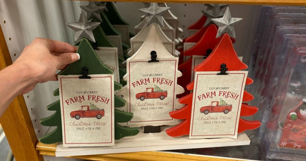 Three tree Christmas Photo frame in Kohl's on display