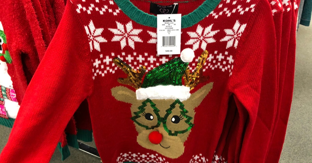 Ugly Christmas Sweaters From 16 09 Regularly 40 Free Shipping For Select Kohl S Cardholders Hip2save Kohls Ugly Christmas Sweater