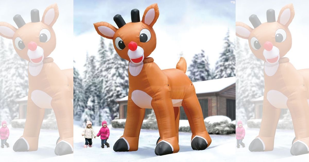 Hammacher Schlemmer Is Selling a 15' Inflatable Rudolph and 12' Clarice