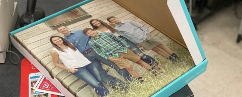 Walgreens Photo Canvas in box inside store
