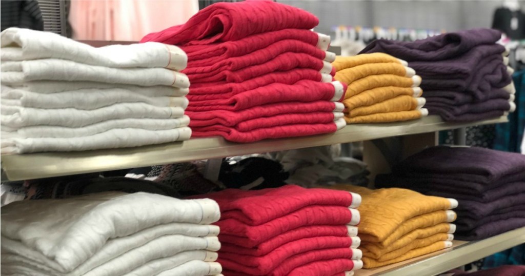 Women's Sweaters on shelf at target