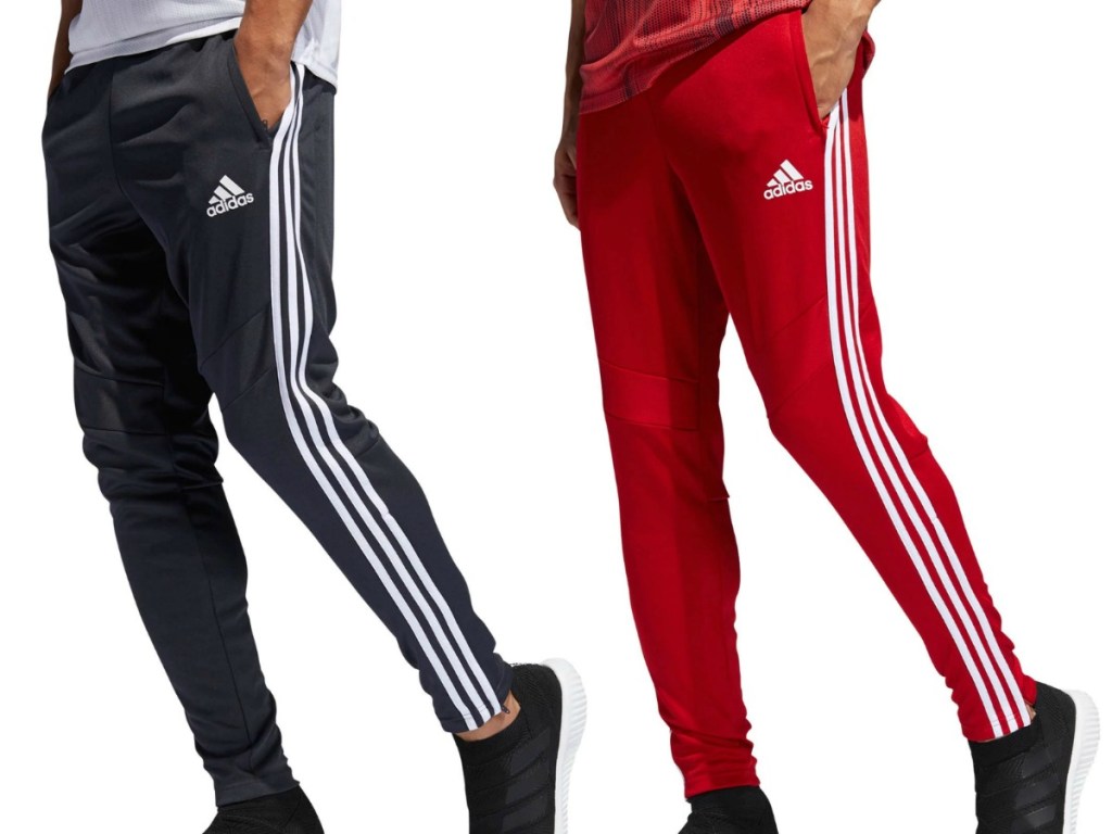 adidas men's training pants in two colors - gray and red