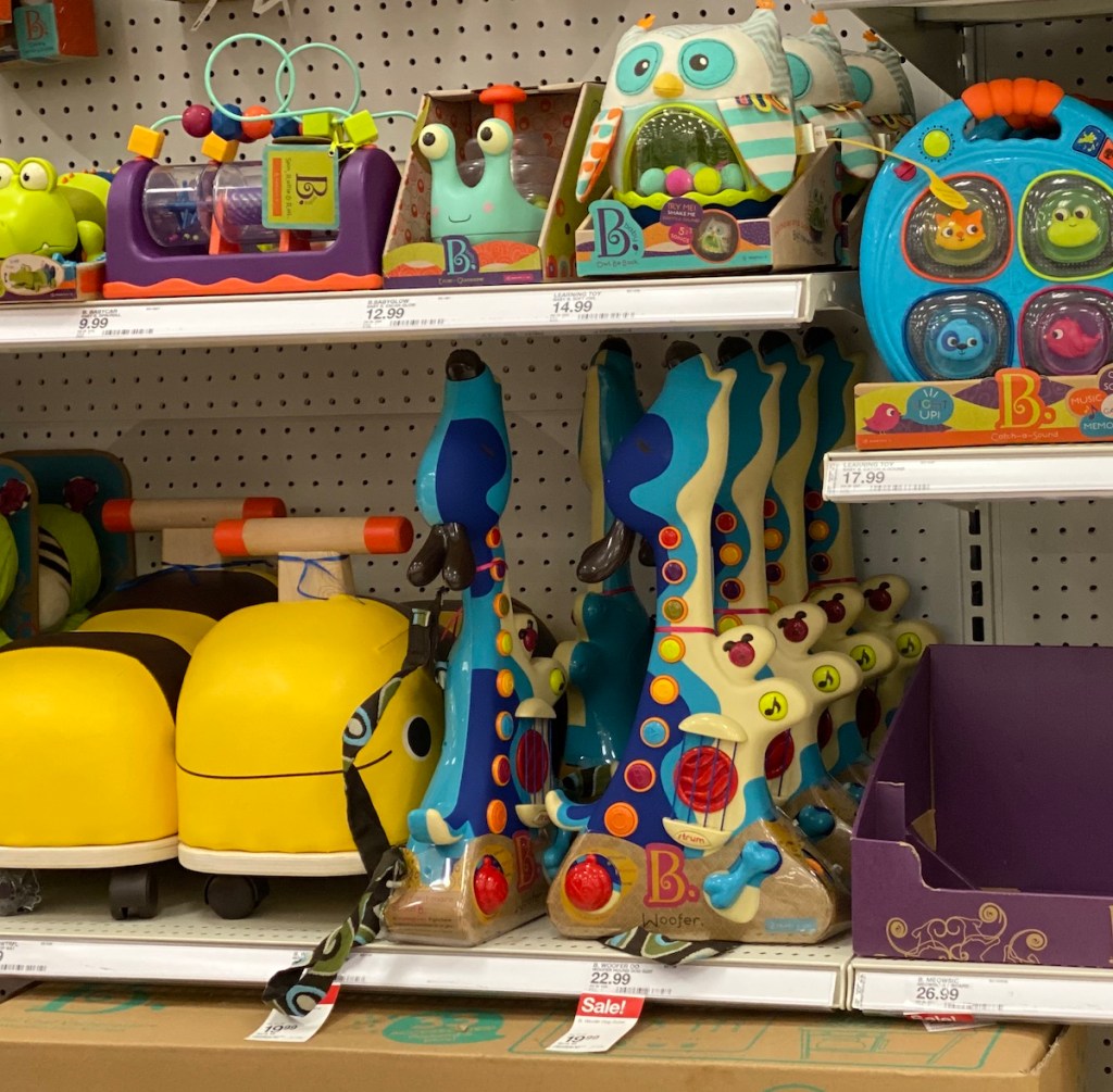 b. toys woofer on shelf at Target