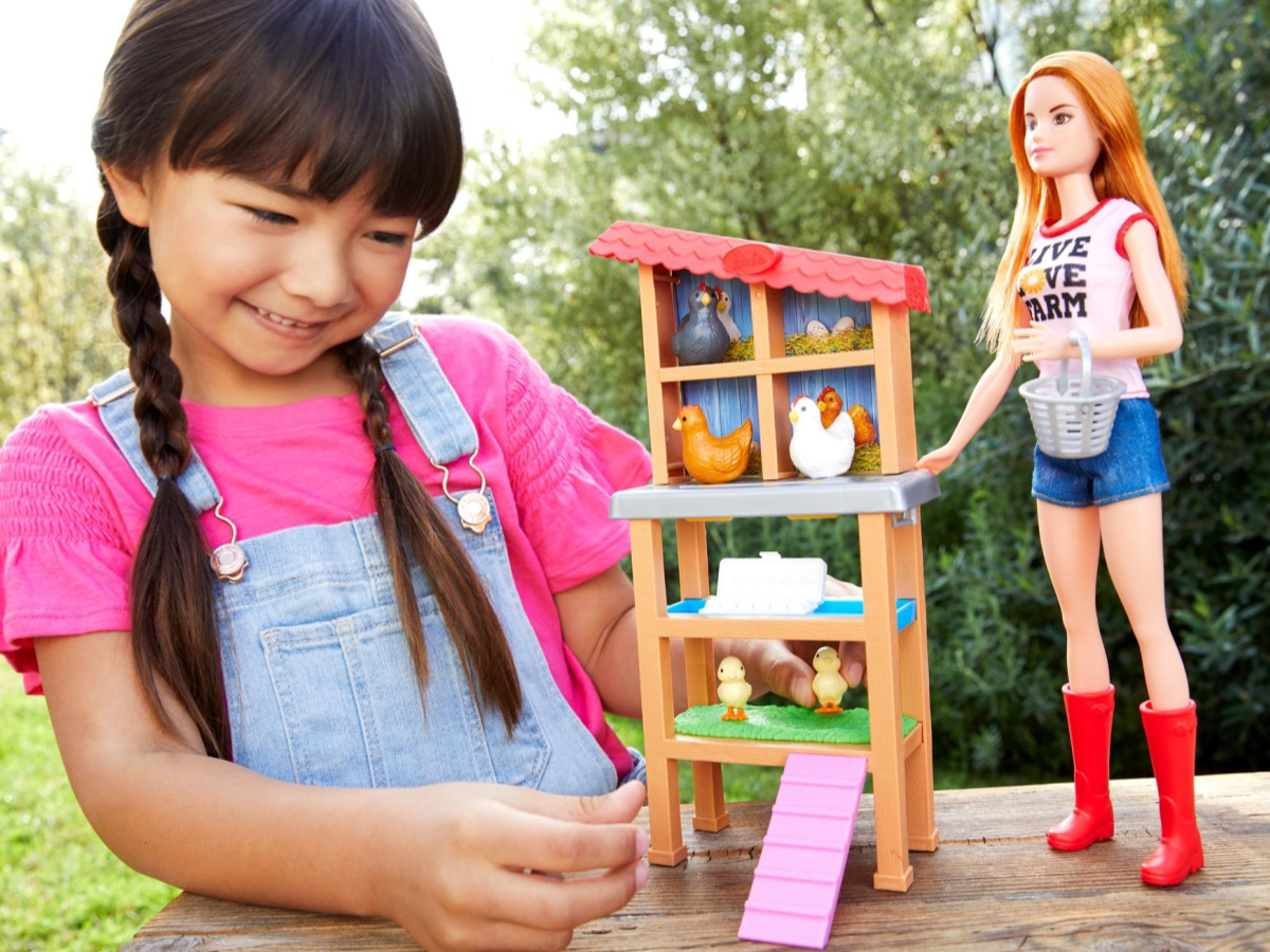 barbie farmer doll and tractor playset