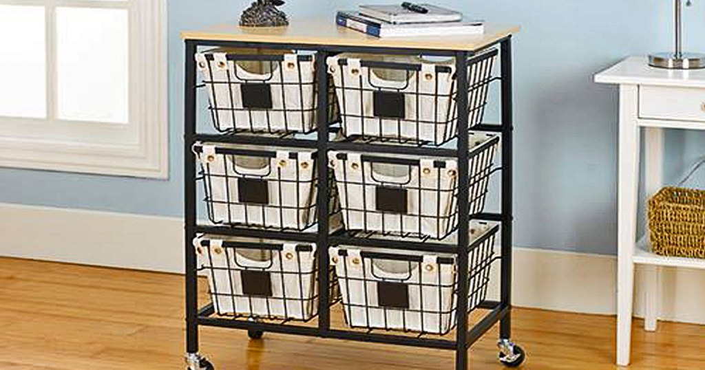 Better Homes and Gardens 6 Drawer Wire Rolling Cart