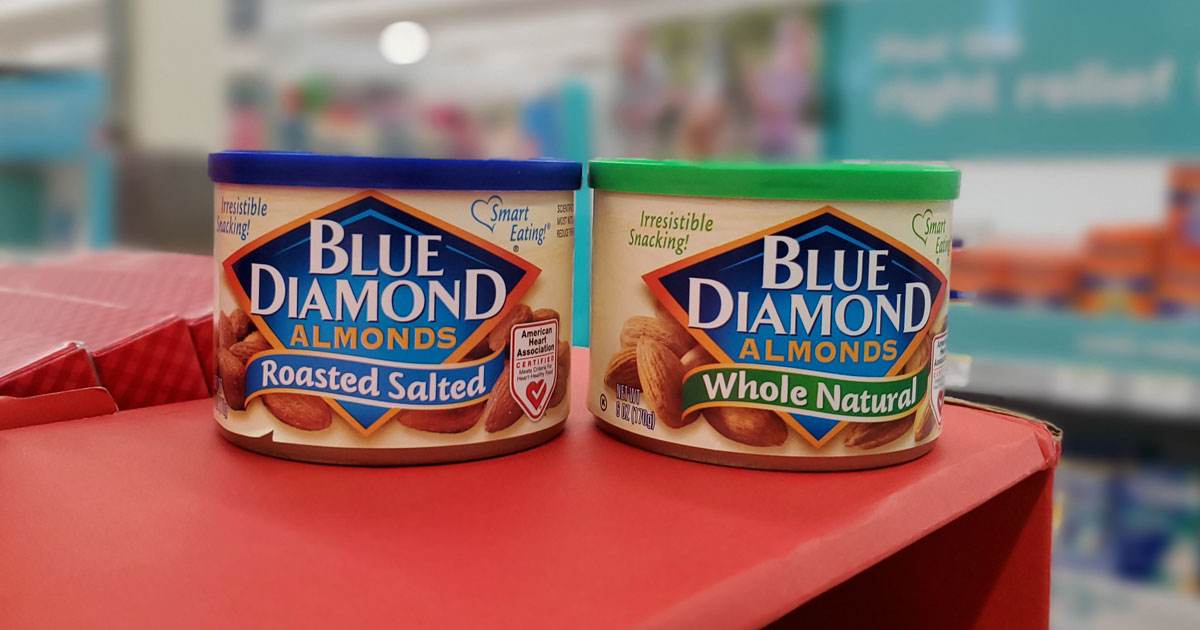 Blue Diamond almonds on display in walgreens