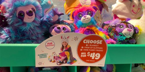 Build-A-Bear Gift Bundles Just $49 Shipped (Regularly $60) | Includes Sequin Slippers, Blanket & Plush