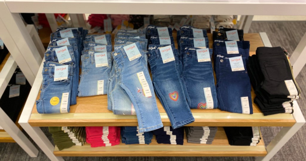 jeans on a table at Target