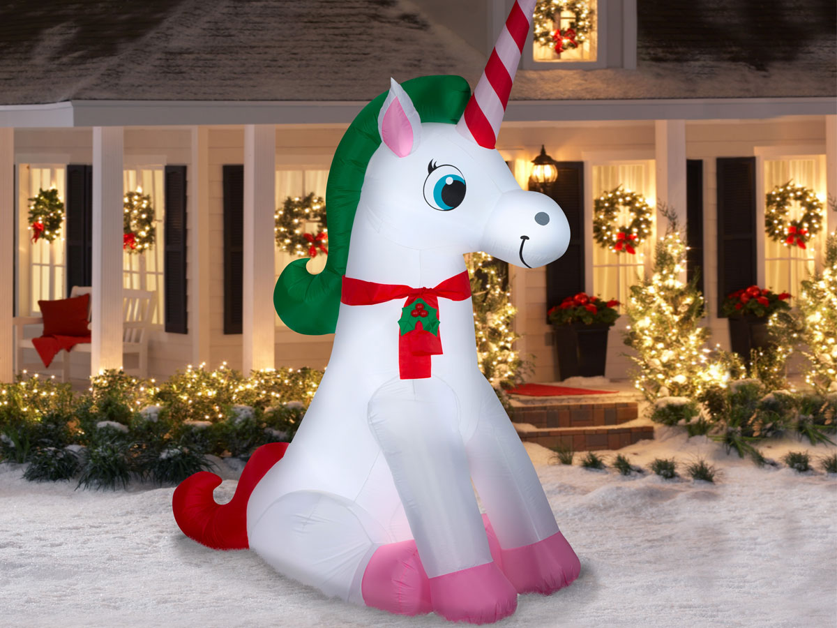 9' Christmas Inflatables Only $29 at Walmart  Unicorn, Santa & More
