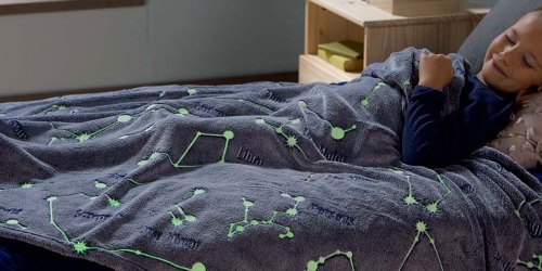 Glow-in-the-Dark Throws Only $14.99 at Zulily | Stars, Unicorns & More