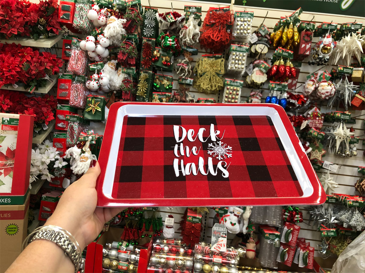 Deck the Halls serving tray
