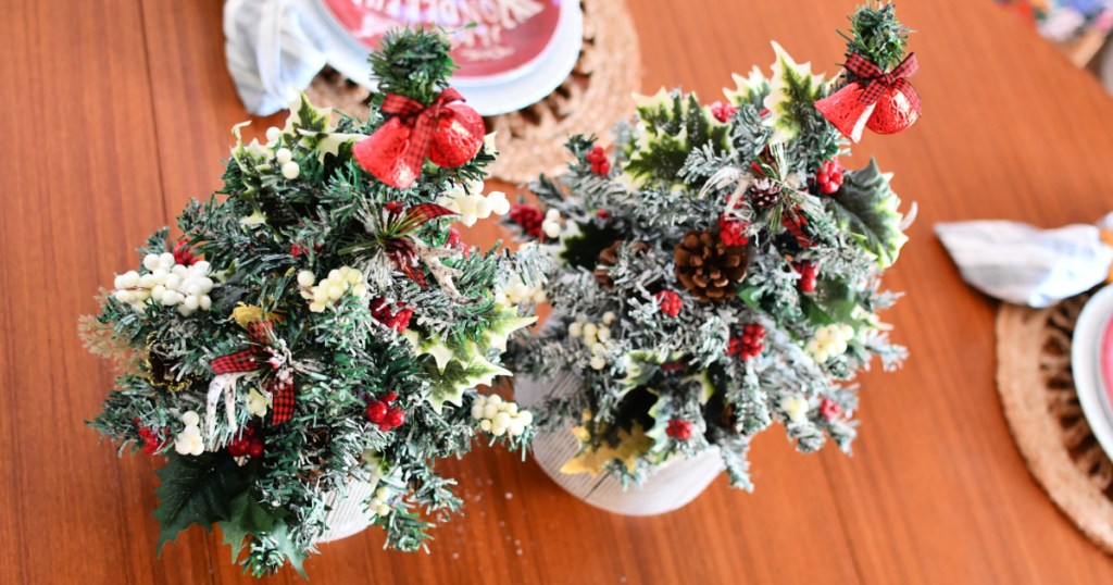 decorated dollar stores christmas trees for diy christmas decor centerpiece