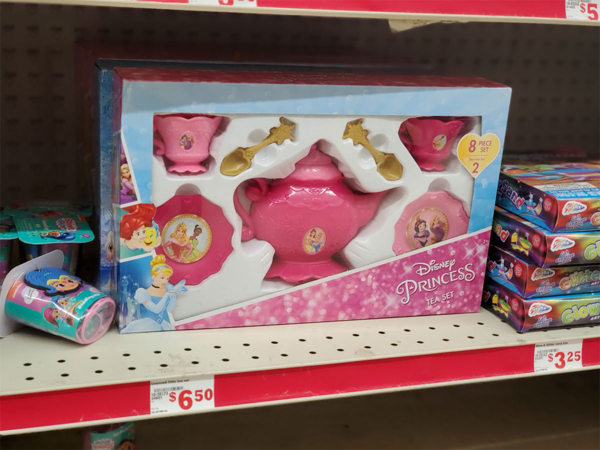 Disney Princess tea party set on store shelf
