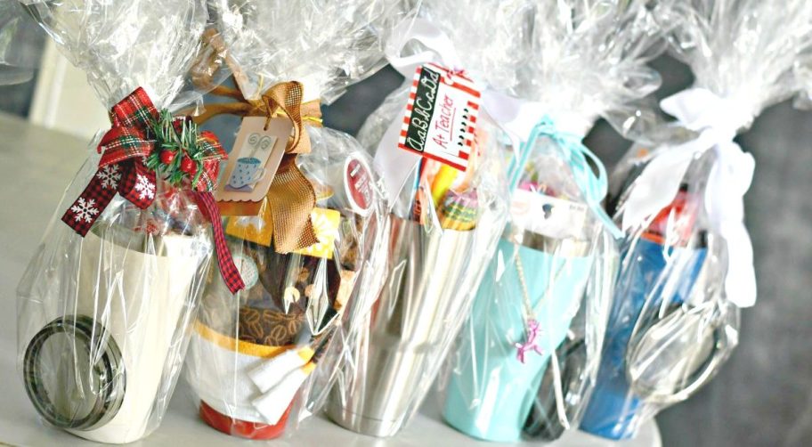 wrapped tumbler gifts 