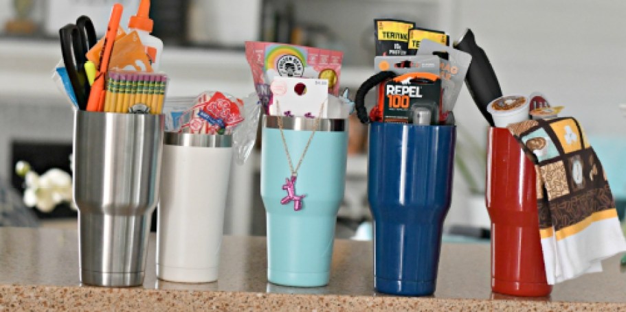 Last Minute Gift Hack: Tumbler Gift Baskets!