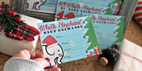 Throw the Best White Elephant Gift Exchange w/ Our Free Printable Invitations, Game Rules, & Gift Ideas