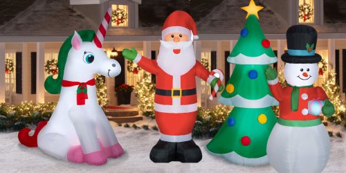 9′ Christmas Inflatables Only $29 at Walmart | Unicorn, Santa & More