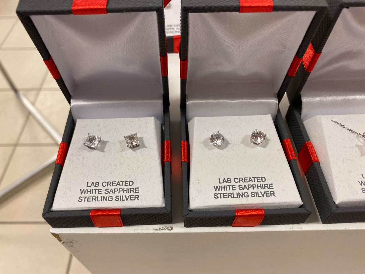 diamond earrings on a box in jcpenney