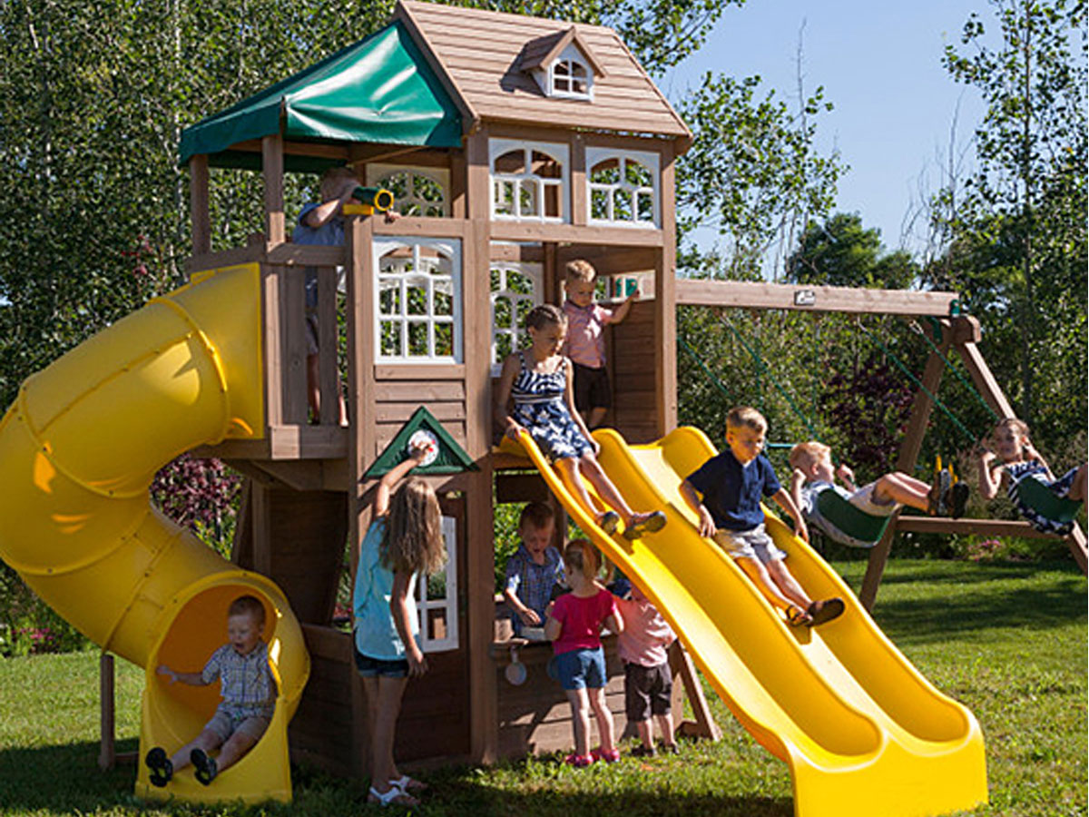 Up To 40 Off KidKraft Wooden Swing Sets At Zulily   Kidkraft Yellow Slide 