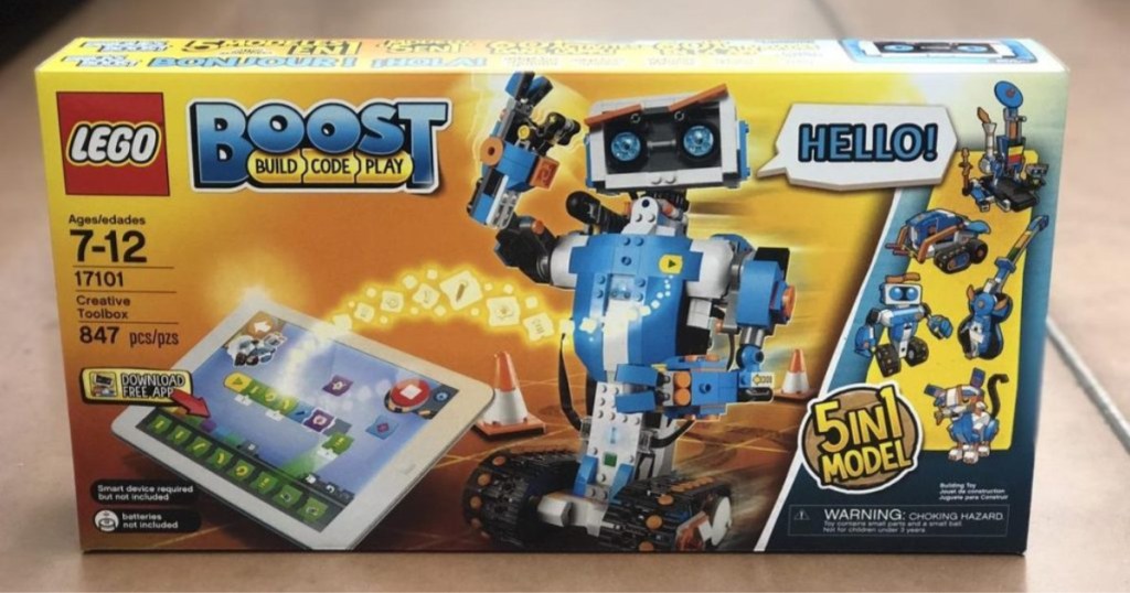 lego boost build code play box on store floor