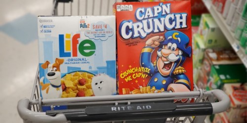 New $1/2 Quaker Cereals Printable Coupon = Cereal Only $1.38 Each at Rite Aid